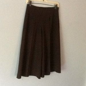 Brown cullottes with side zipper